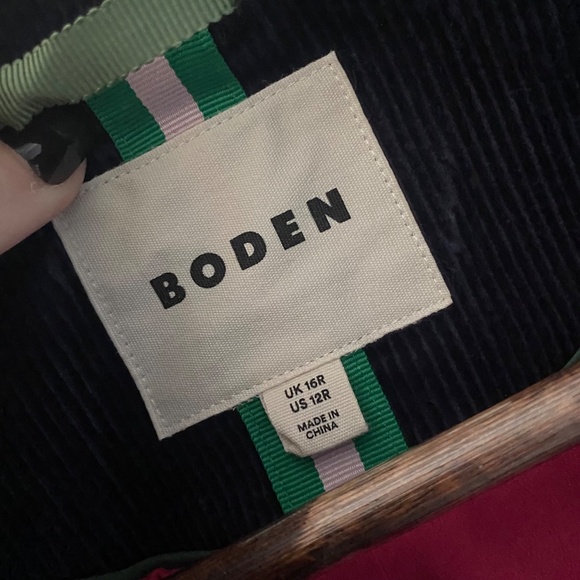 Boden Stamford corduroy blazer in navy size 12 - Picture 4 of 4